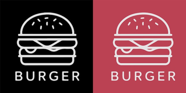 Vector burger shop logo template vector illustration of fast food logotype