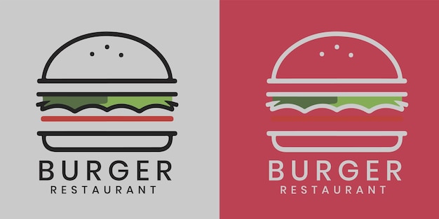 Vector burger shop logo template vector illustration of fast food logotype