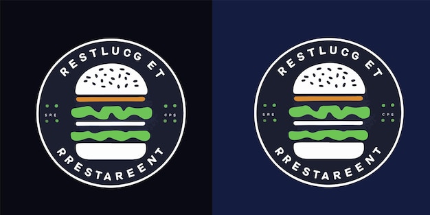 Vector burger shop logo template vector illustration of fast food logotype