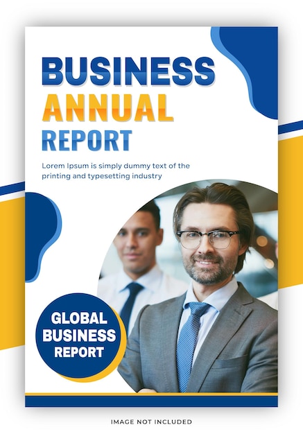 Vector business annual report flyer template design