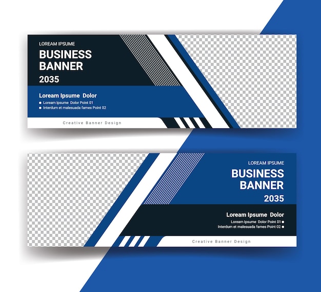 Vector business banner and social media Facebook cover template