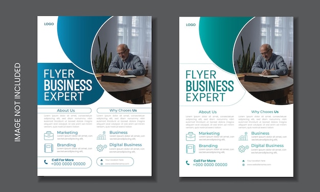 Vector business flyer template illustration