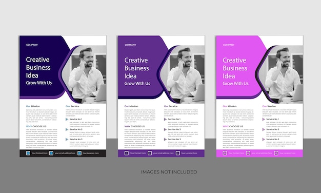 Vector business flyer template illustration