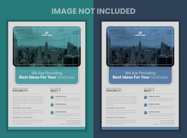 Vector business flyer template with mockup Corporate flyer design template