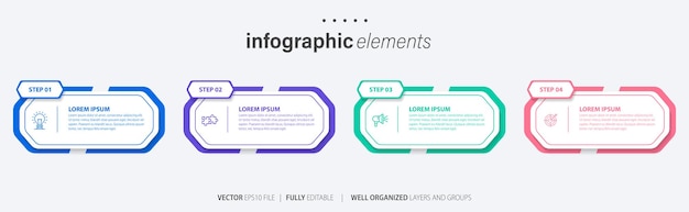 vector business infographic steps