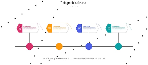 Vector vector business infographic steps