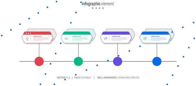 vector business infographic steps