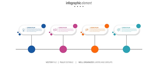 vector business infographic steps