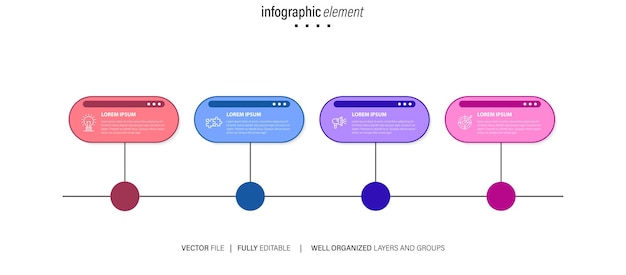 vector business infographic steps