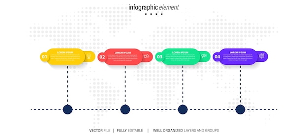 vector business infographic steps