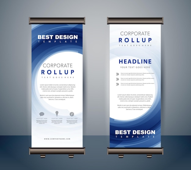 Vector business modern rollup banner template