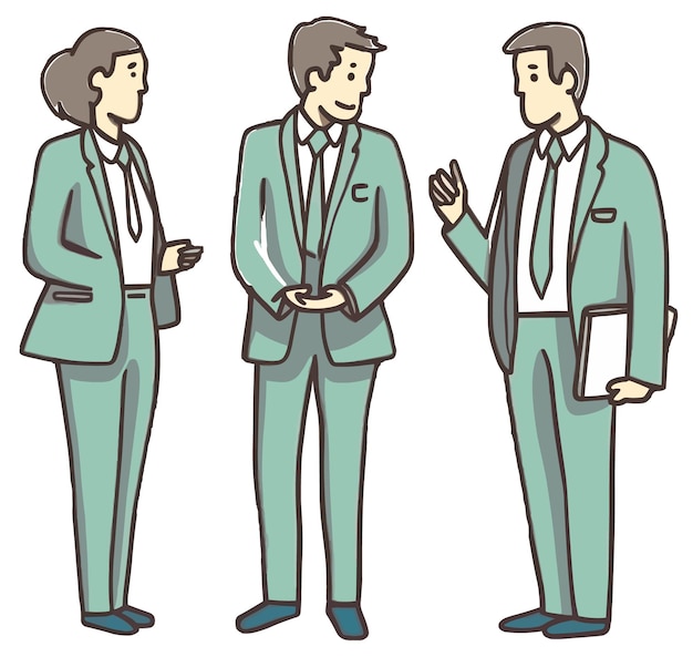 vector business people working illustration theme