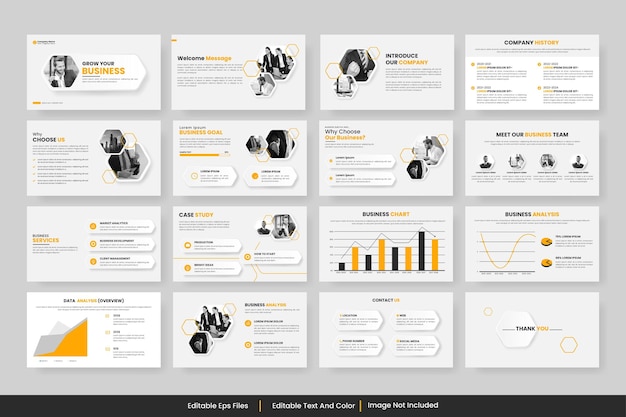 Vector business PowerPoint presentation slides template design minimalist business layout template