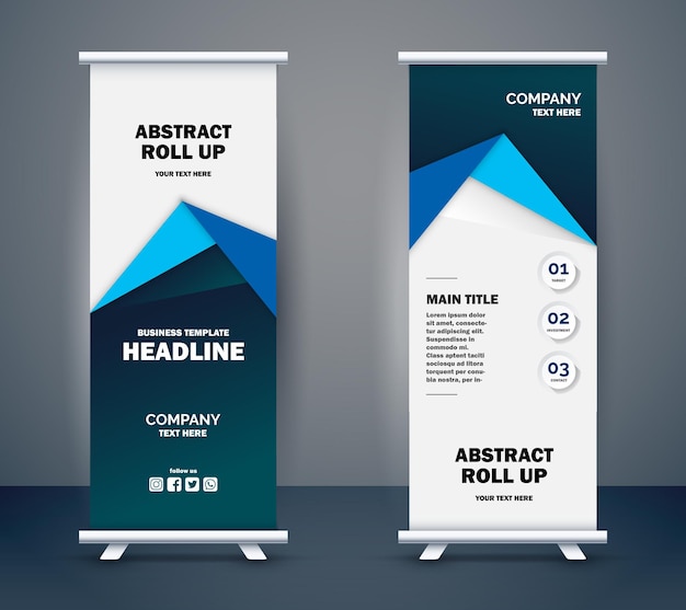 vector business roll up display standee for presentation purpose