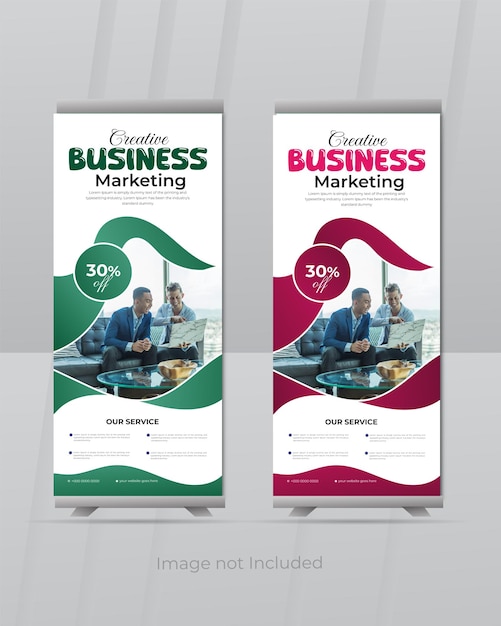 Vector vector business roll up or professional stand banner template design