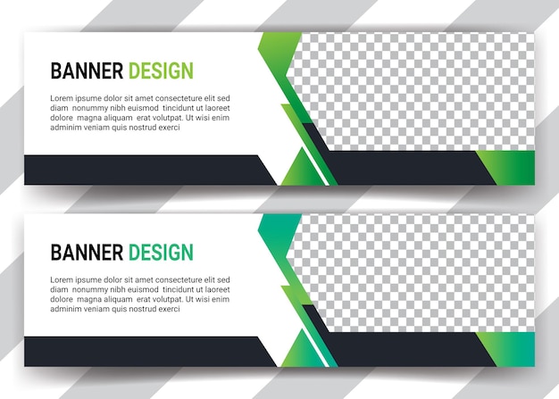 Vector business web banner template design