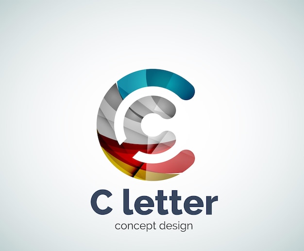 Vector C letter concept logo template