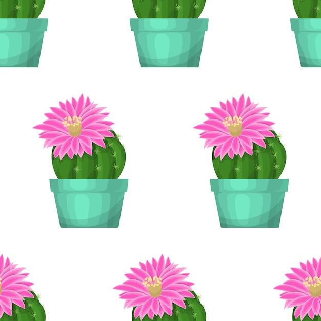 Vector cactus seamless pattern