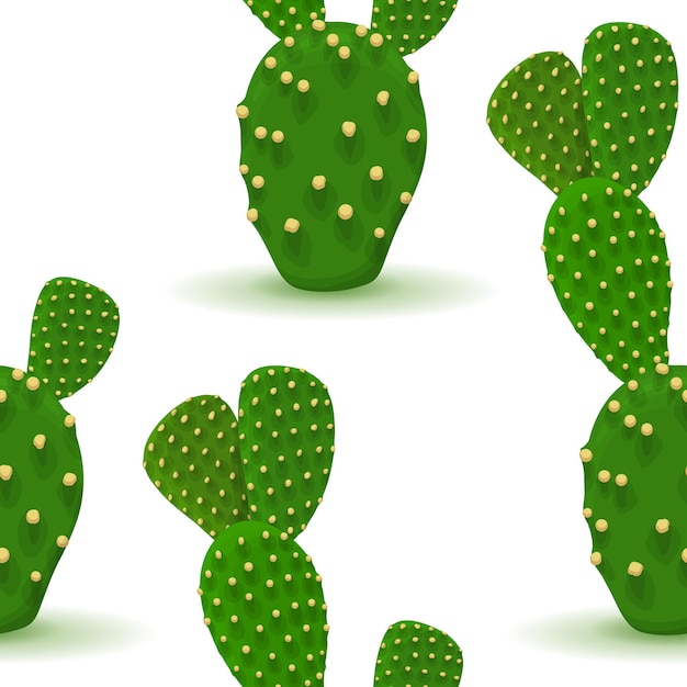 Vector cactus seamless pattern