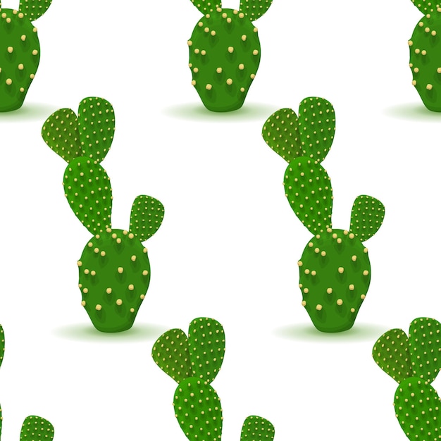 Vector cactus seamless pattern