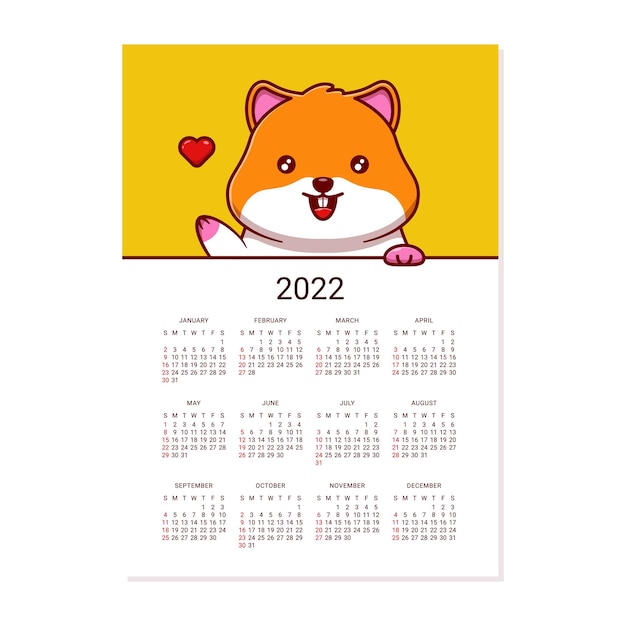 Vector calendar template design