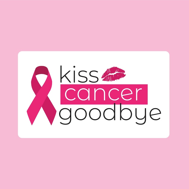 vector cancer awareness stand up to cancer day kiss cancer goodbye