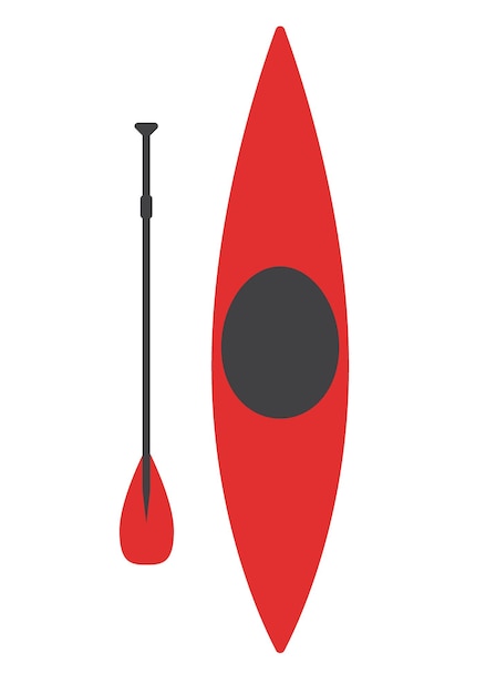 Vector canoe in flat style