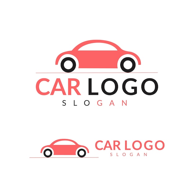 Vector car logo template standard design white background