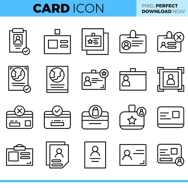 Vector card icon set