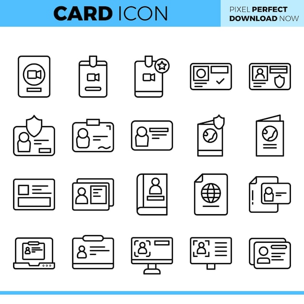 Vector card icon set