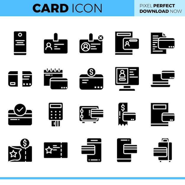 Vector card icon set