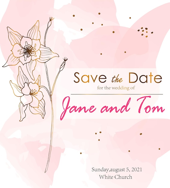 vector card save the date