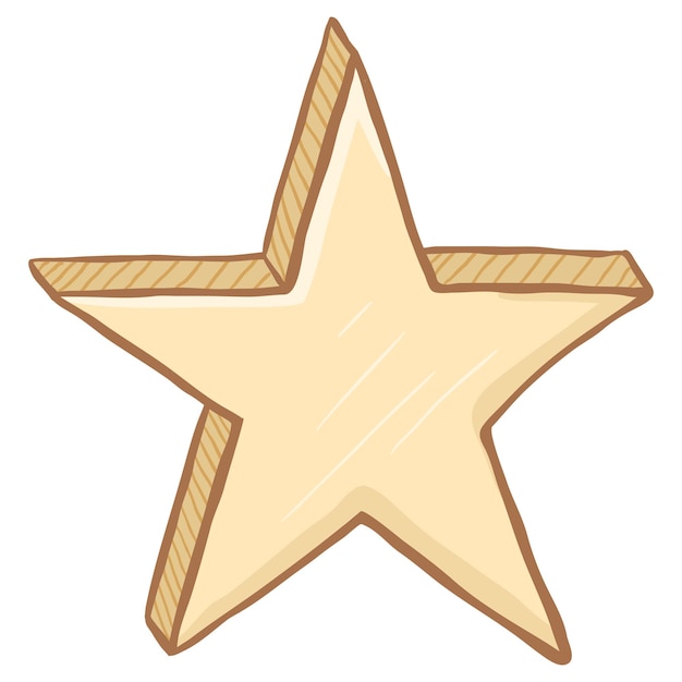 Vector Cartoon Beige Color Star