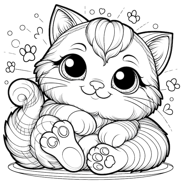 Vector vector cartoon cat illustration