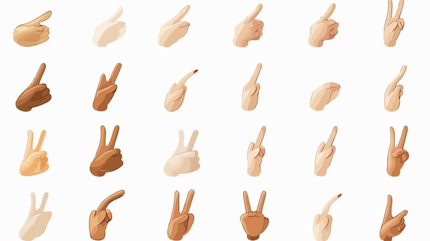 Vector vector cartoon finger mouse cursor in various gestures