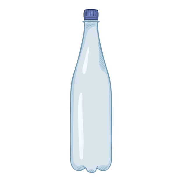 Vector Cartoon Illustration Big Plastic Bottle