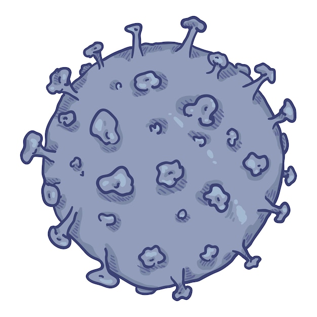 Vector Cartoon Illustration of Coronavirus