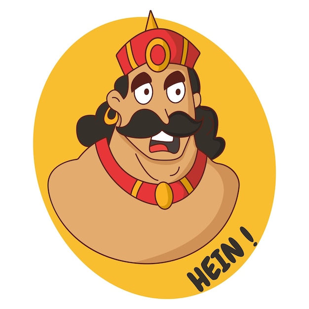 Vector cartoon illustration of King