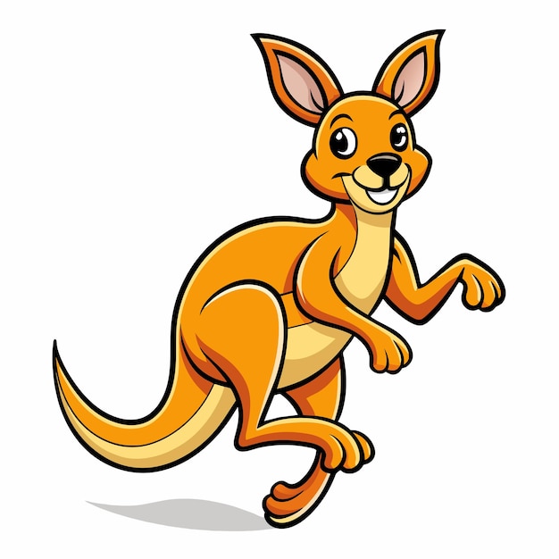 Vector vector cartoon kangaroo drawing