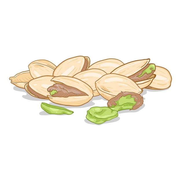 Vector Cartoon Pile of Pistachios