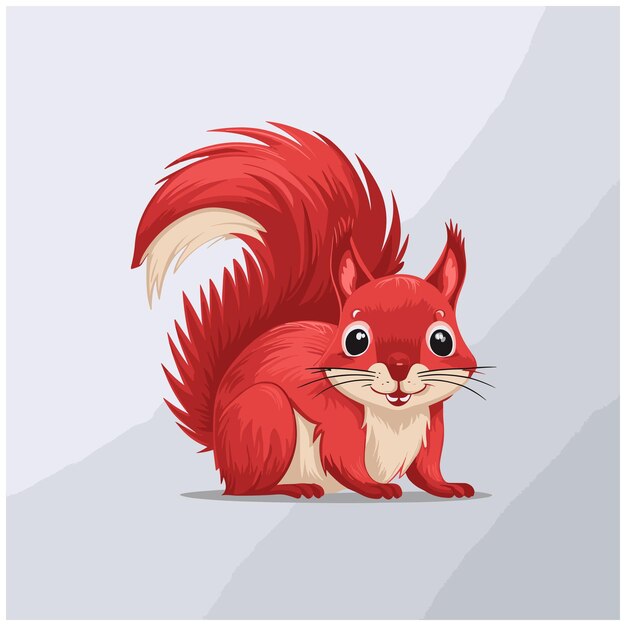 Vector vector of cartoon squirrel illustration on white background