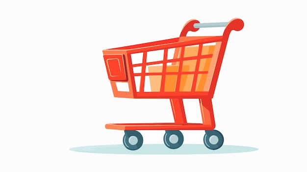 Vector Cartoon Style Illustration of Shopping Cart