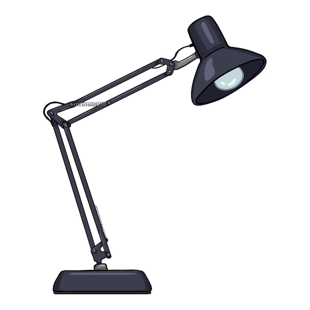 Vector Cartoon Table Lamp Illustration