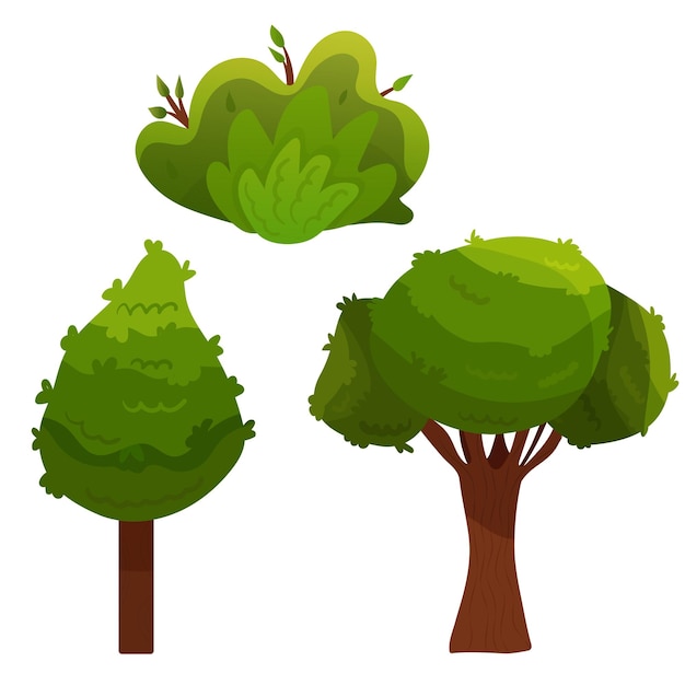 Vector cartoon tree