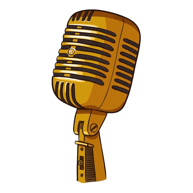 Vector Cartoon Variety Microphone Music Performance Icon