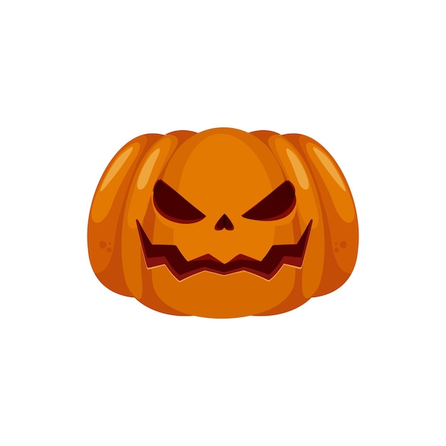 Vector cartoon vector illustration of a jackolantern pumpkin head