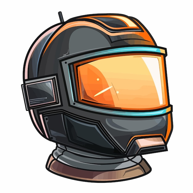 vector cartoon welding helmet isolated white background