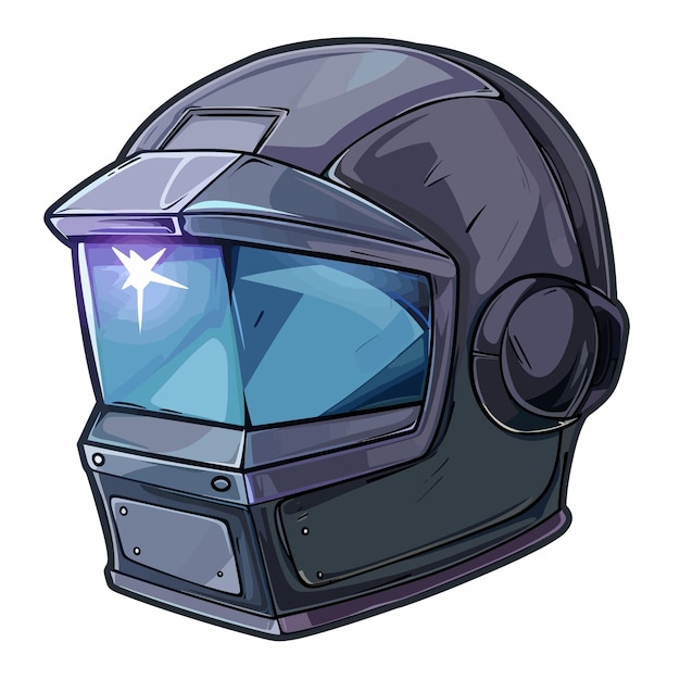 vector cartoon welding helmet isolated white background