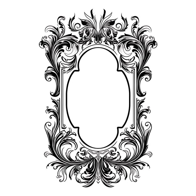 Vector vector carved frame ornament