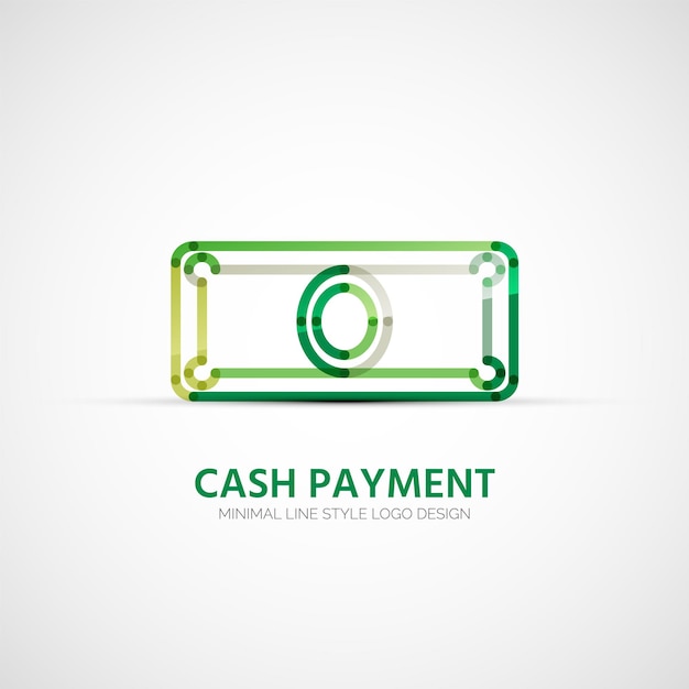 Vector cash payment company logo business concept